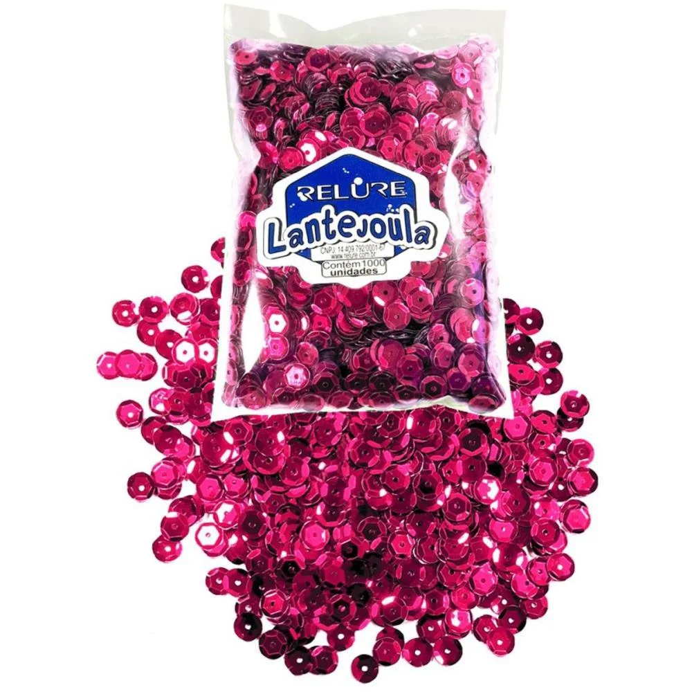 Lantejoula Metalizada Pink N.08 C/1000Unid. Honey (Pacote)
