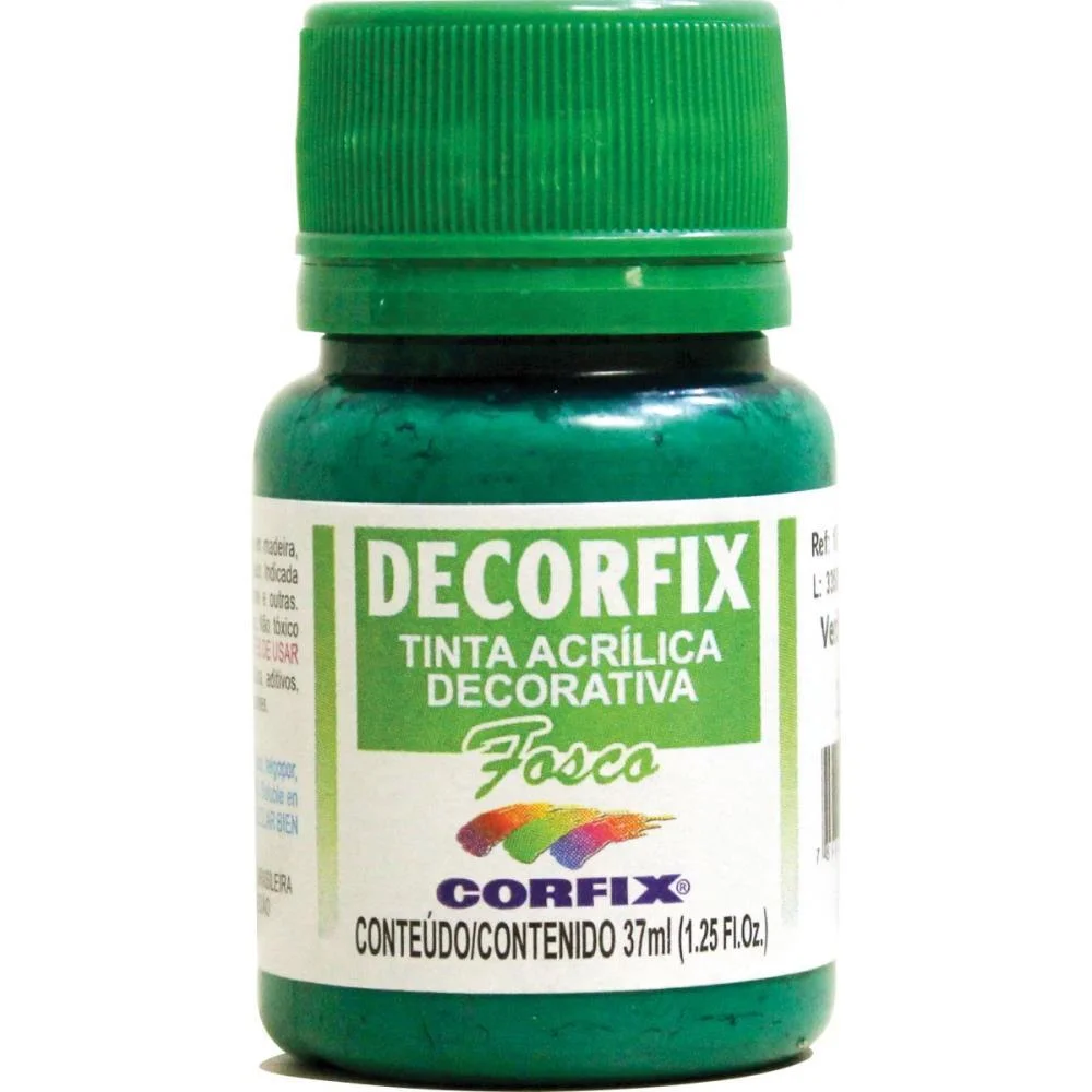 Tinta Acrilica Decorfix Fosca 37Ml Verde Band Corfix (Cx.c/06)