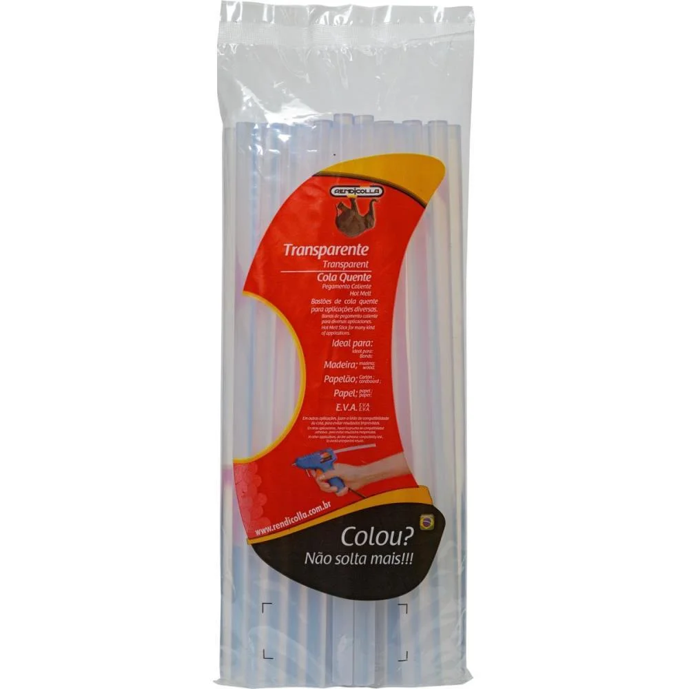 Cola Quente Refil Fina 500G.transp.7,5X30Cm. Rendicolla (Pacote)