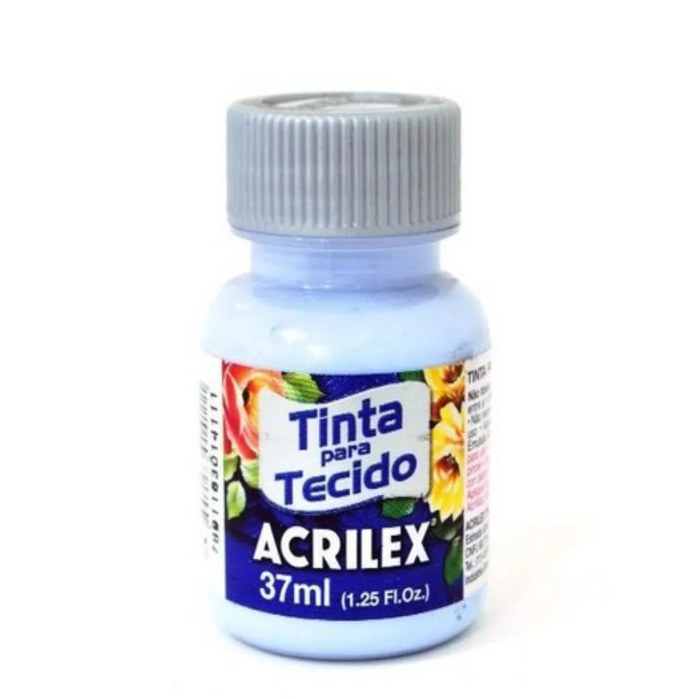 Tinta Para Tecido Fosca 37Ml Azul Bebe Acrilex (Duzia)
