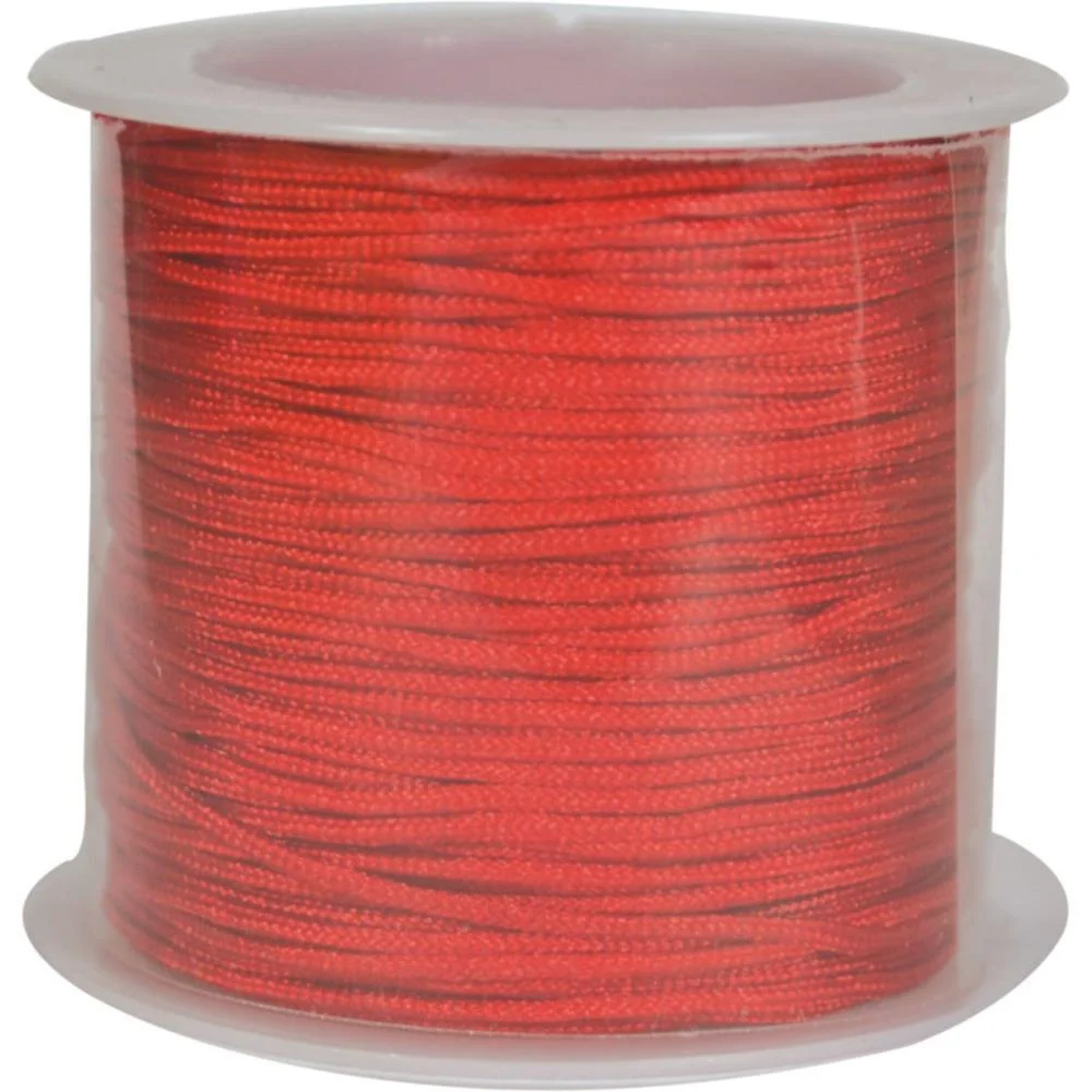 Cordao Cetim 1Mm Vermelho C/20M. Kit (Rolo)