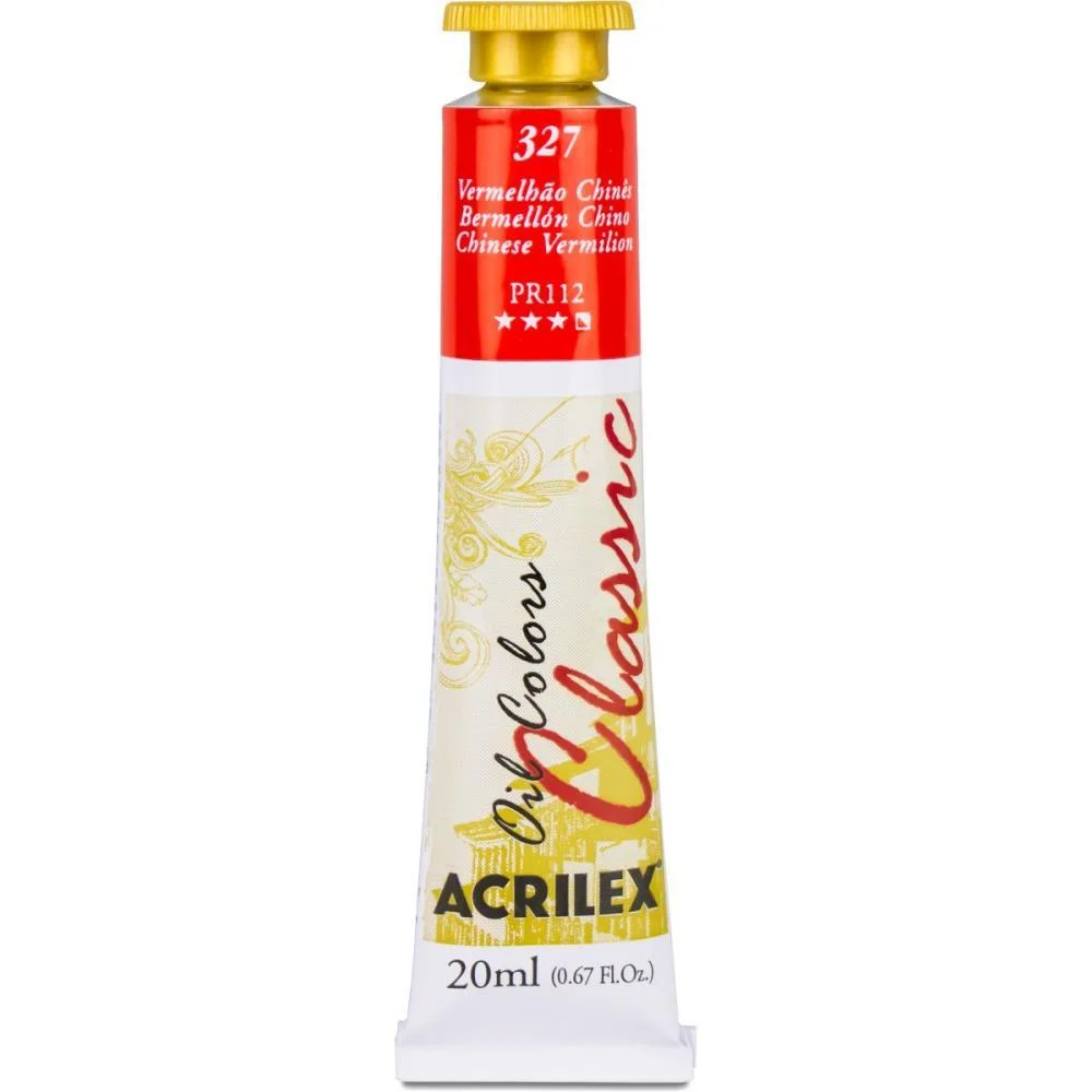 Tinta A Oleo Oil Colors 20Ml Vermelho Chine Acrilex (Cx.c/06)