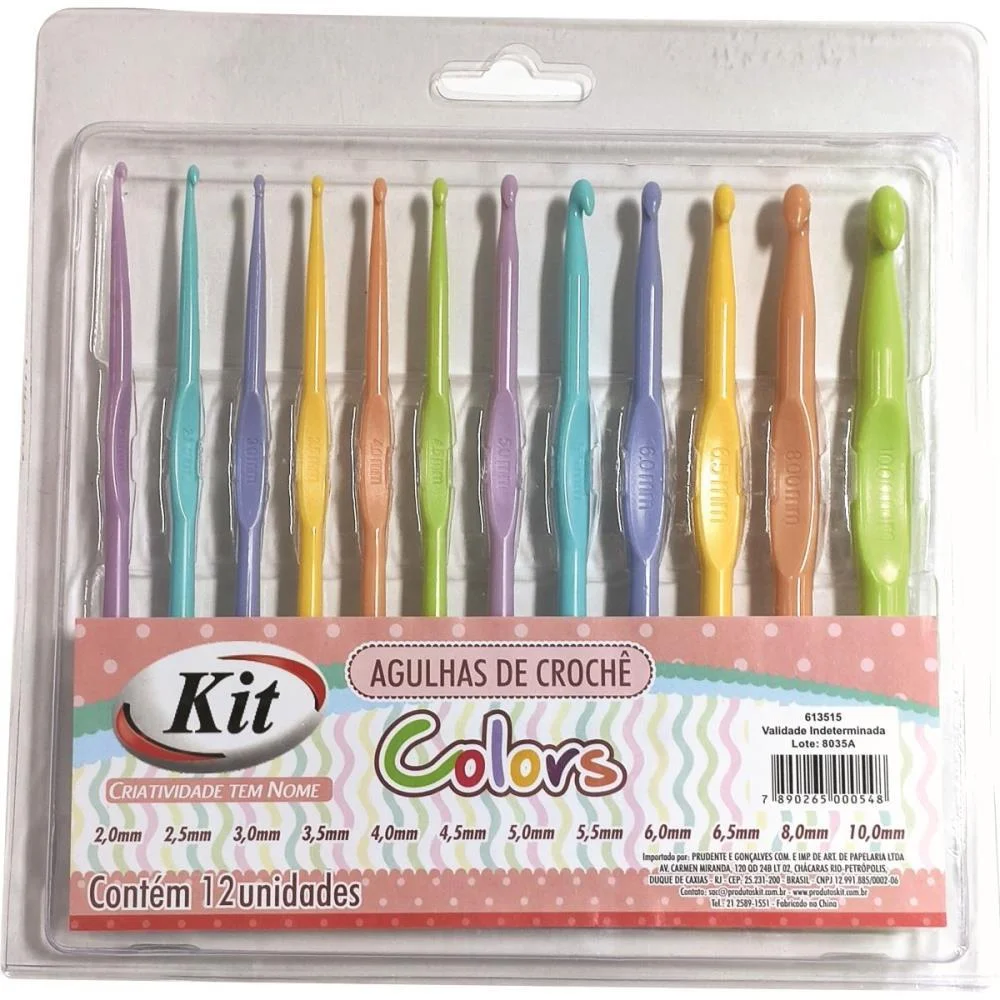 Agulha Para Croche Kit C/12 Unidades Kit (Blister)