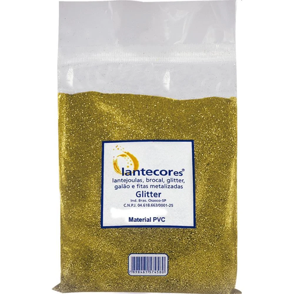 Glitter Pvc Ouro 100G. Lantecor