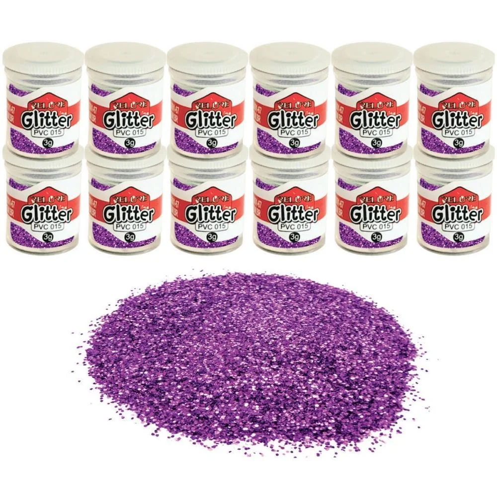 Glitter Pvc Roxo Potes 3G. Honey (Pct.c/12)