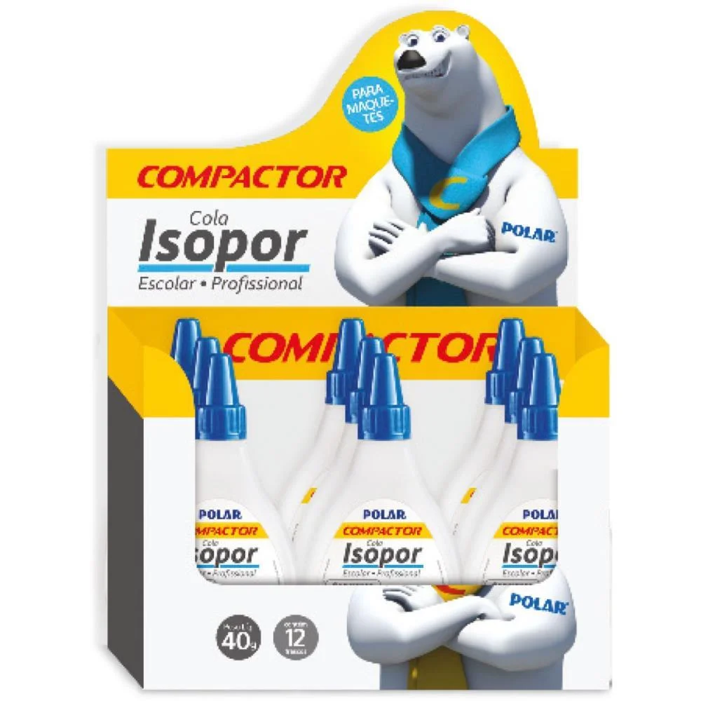 Cola Para Isopor Polar 40G Compactor (Cx.c/12)