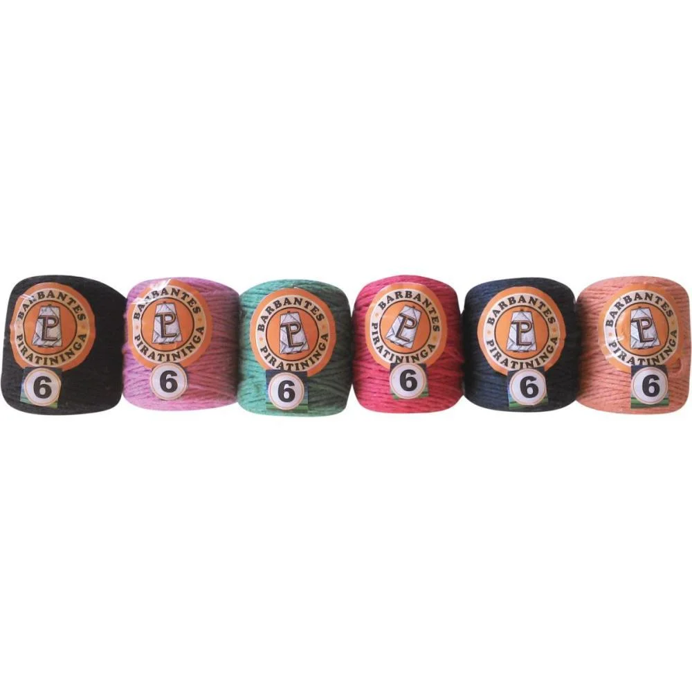 Barbante Colorido 50G 6 Fios Rolo 52M Color Textil Piratininga (Pct.c/06)