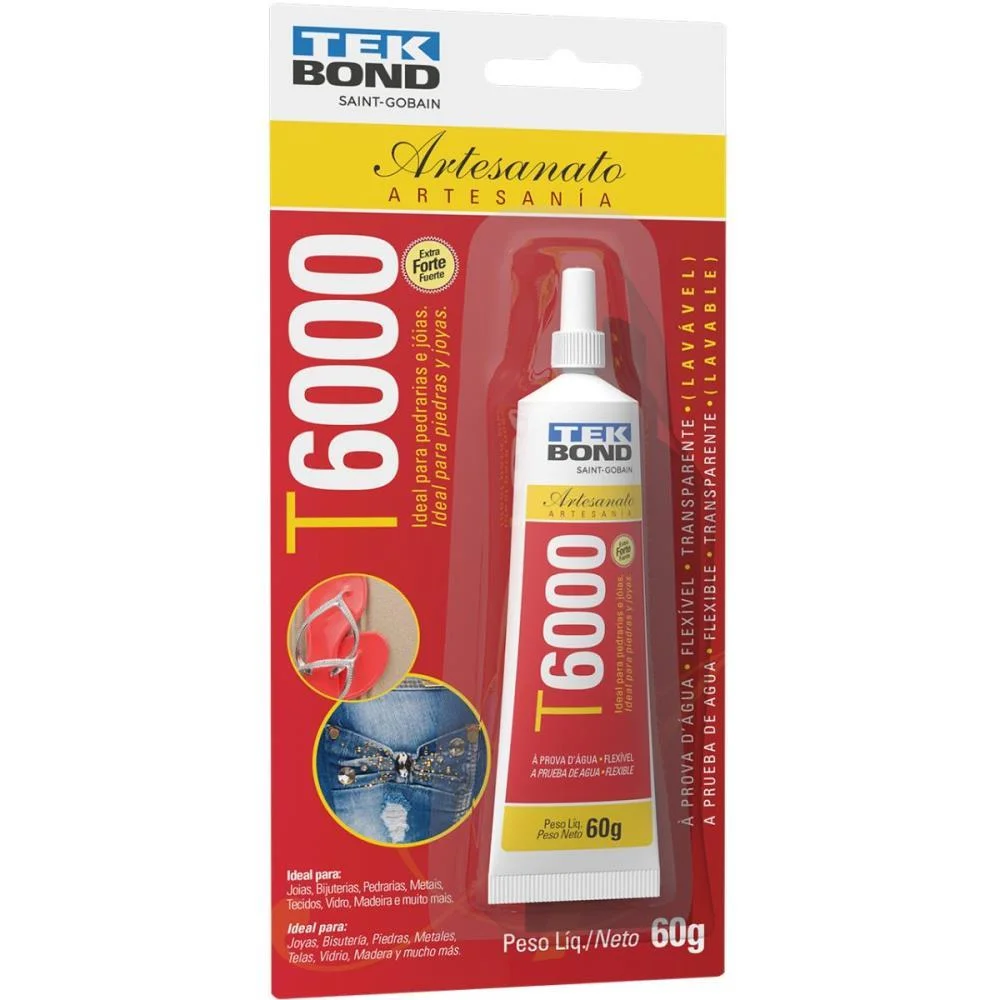Cola Para Artesanato T6000 Permanente 60G Tekbond