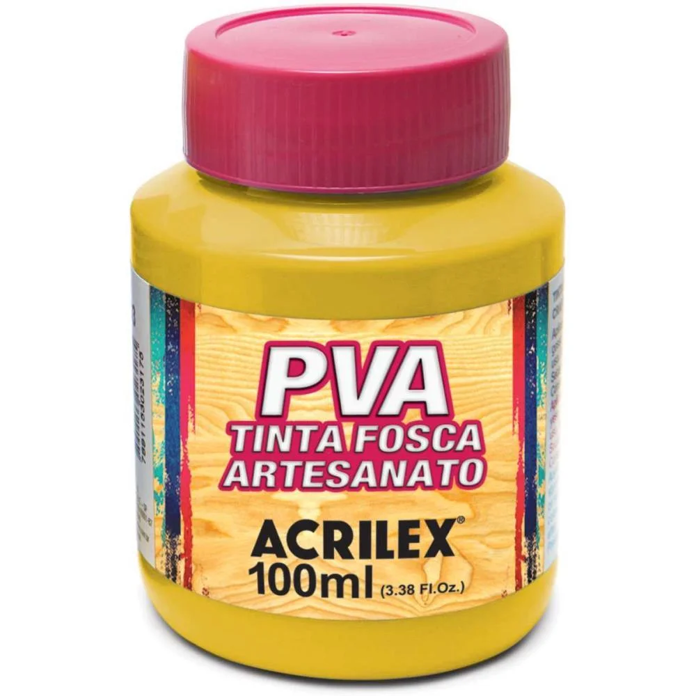 Tinta Pva 100Ml. Amarelo Ouro Acrilex (Pct.c/06)