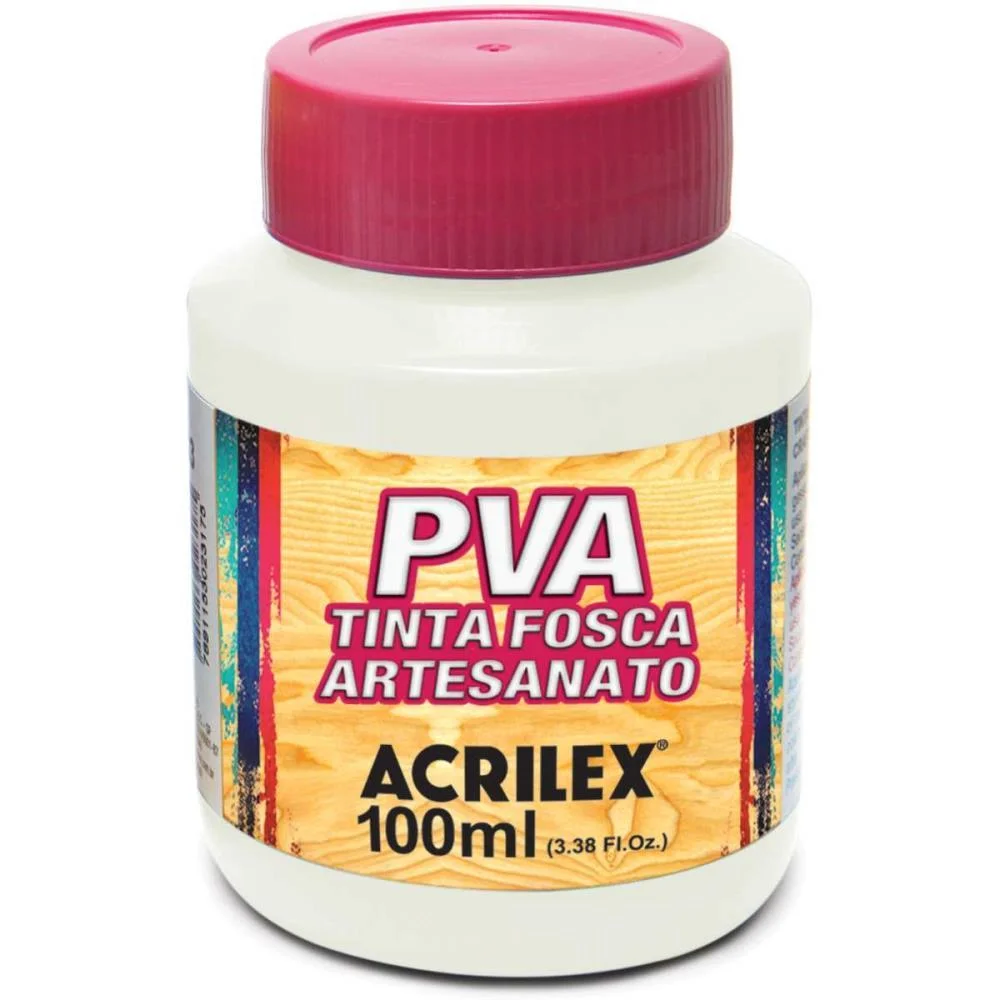 Tinta Pva 100Ml. Branco Acrilex (Pct.c/06)