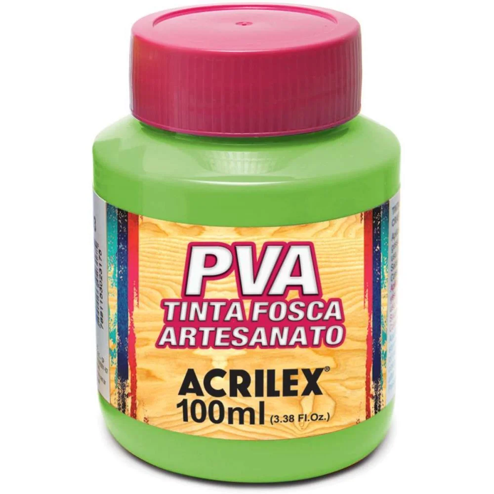 Tinta Pva 100Ml. Verde Folha Acrilex (Pct.c/06)