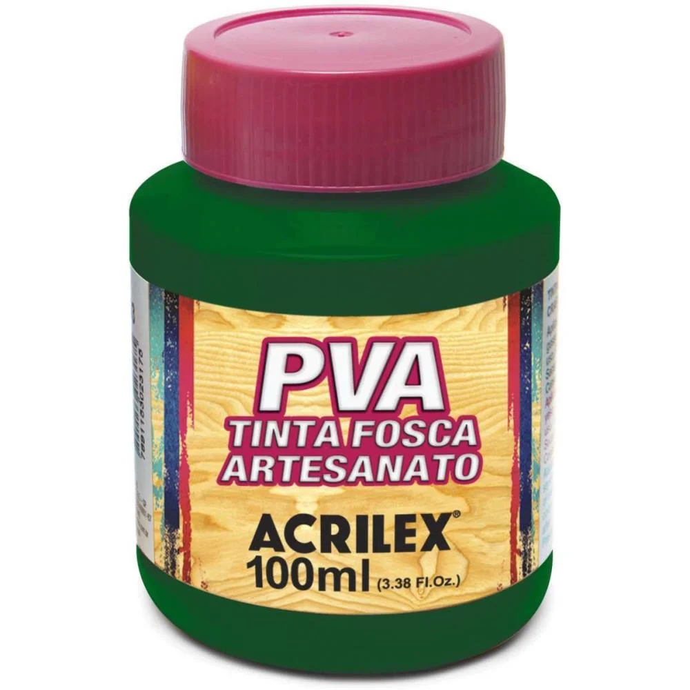 Tinta Pva 100Ml. Verde Musgo Acrilex (Pct.c/06)
