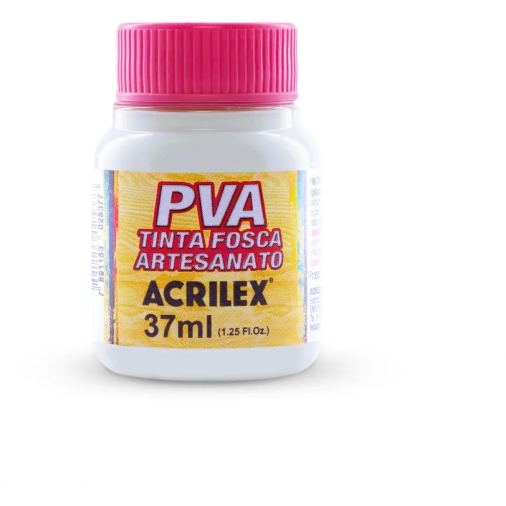 Tinta Pva 37Ml. Branca Acrilex (Cx.c/12)