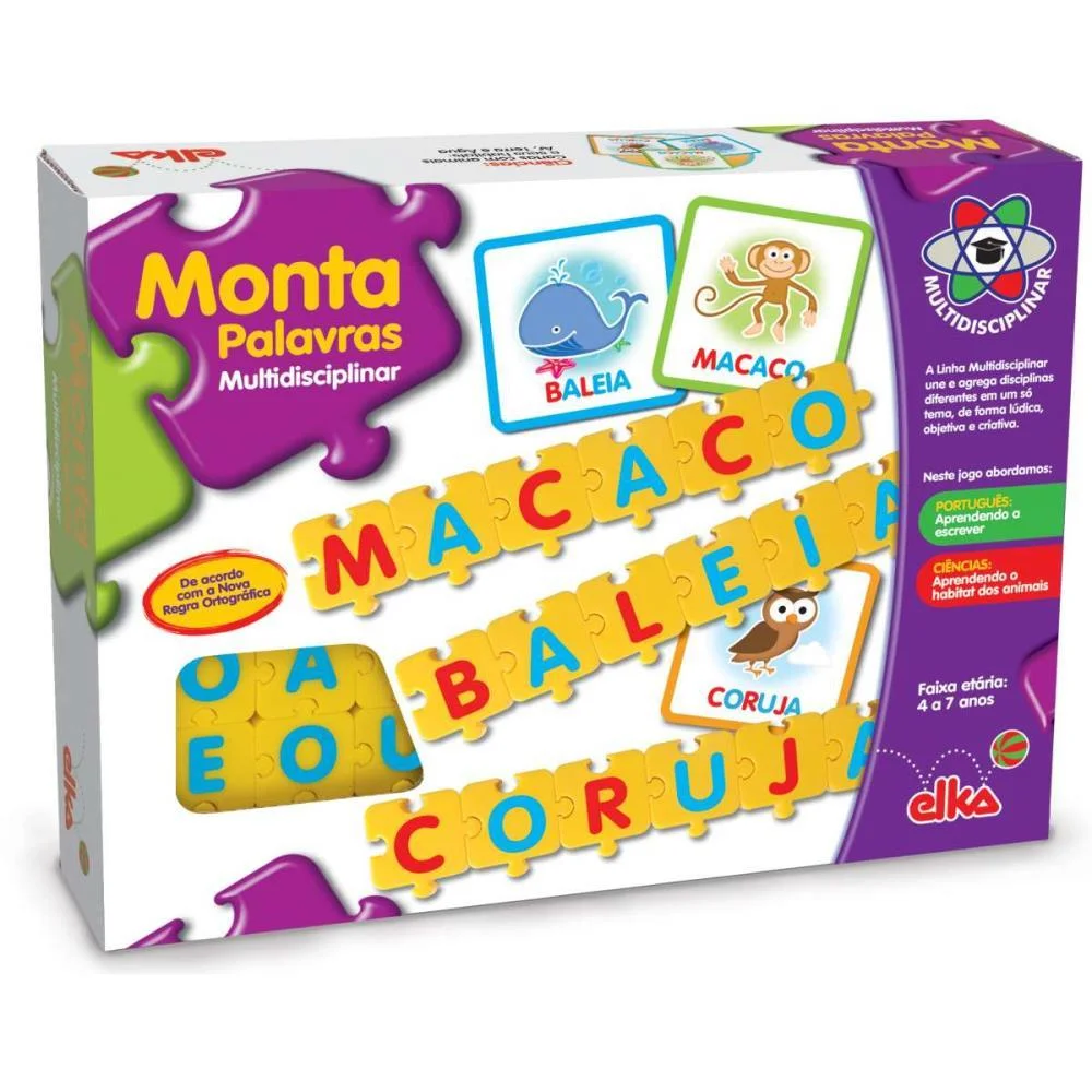 Brinquedo Pedagogico Monta Palavras Elka