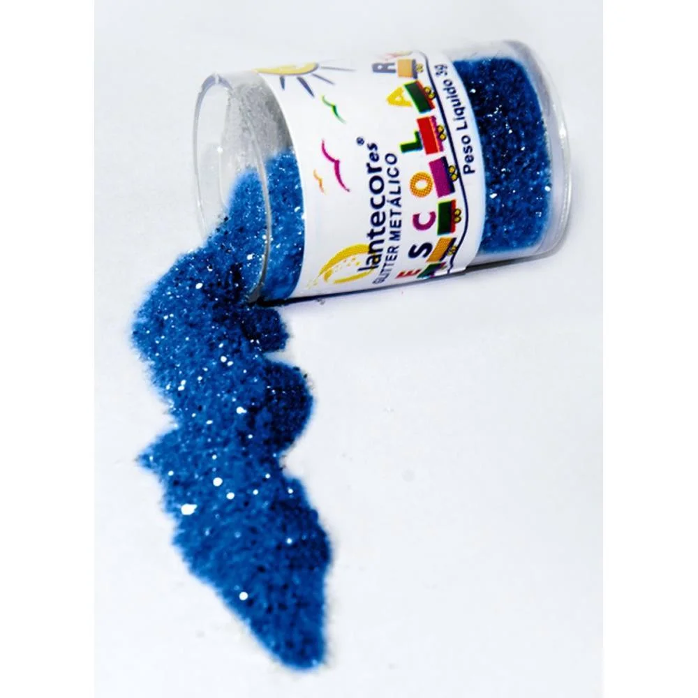 Glitter Pvc Azul Royal Potes 3G. Lantecor (Pct.c/12)