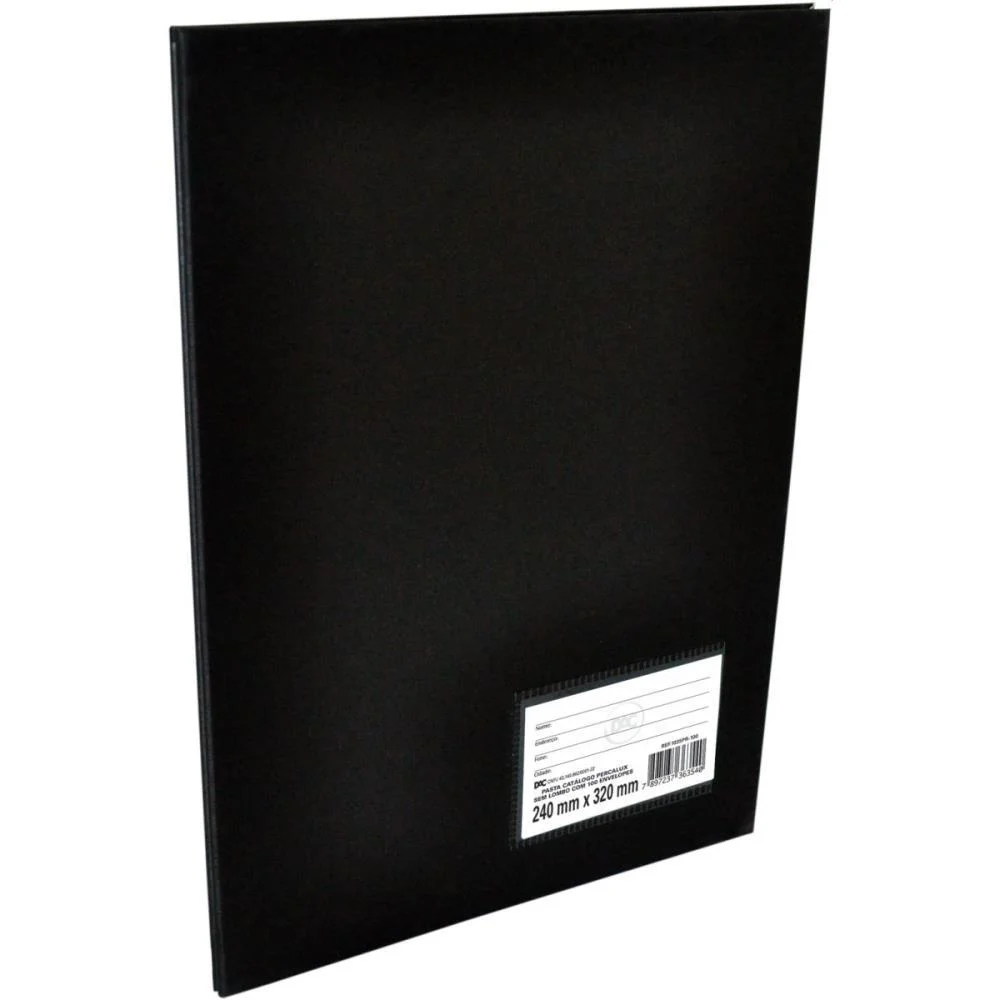 Pasta Catalogo Percalux Oficio 50 Env. Medios Preta Dac