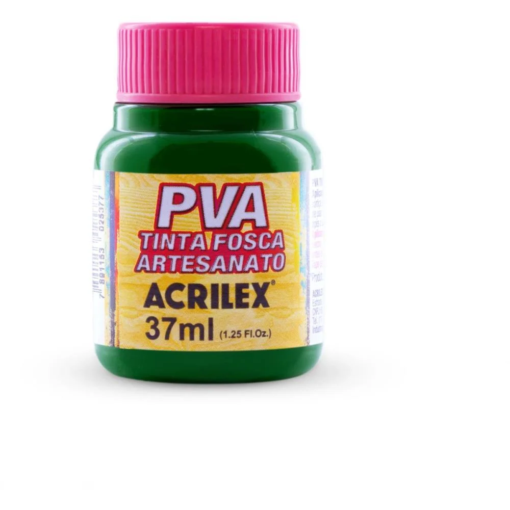 Tinta Pva 37Ml. Verde Musgo Acrilex (Cx.c/12)