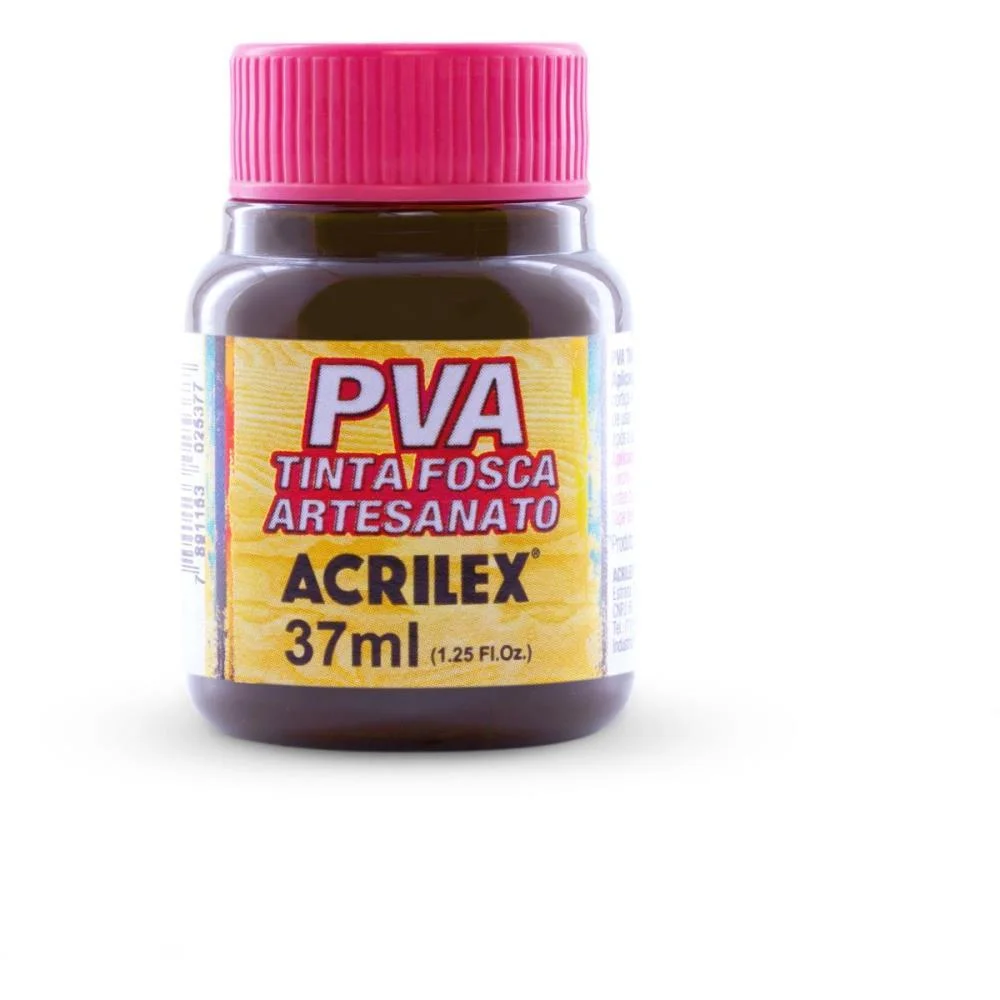 Tinta Pva 37Ml. Marrom Escuro Acrilex (Cx.c/12)