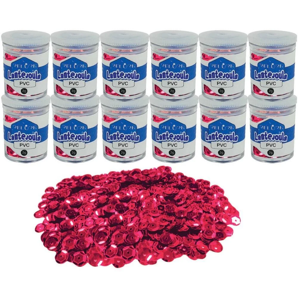 Lantejoula Metalizada Pink 10Mm. Pote 2G. Honey (Pct.c/12)