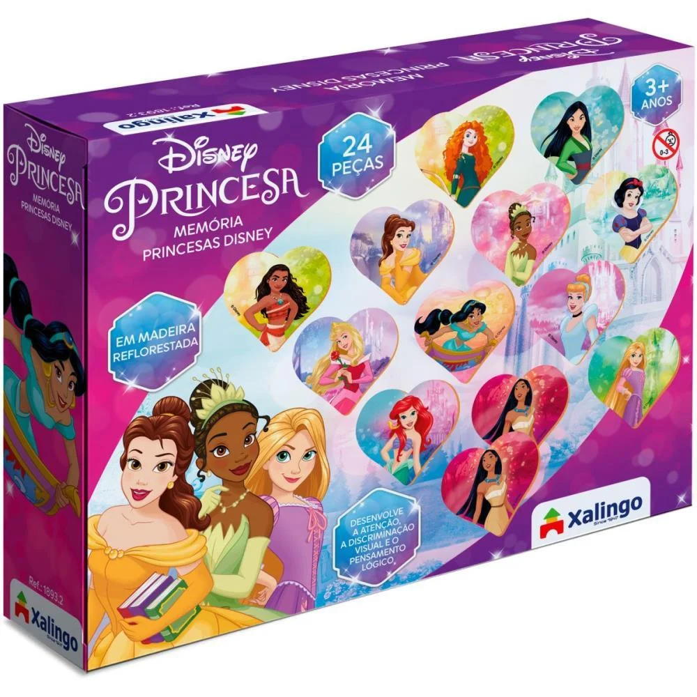Jogo Da Memoria Princesas 24Pecas Xalingo