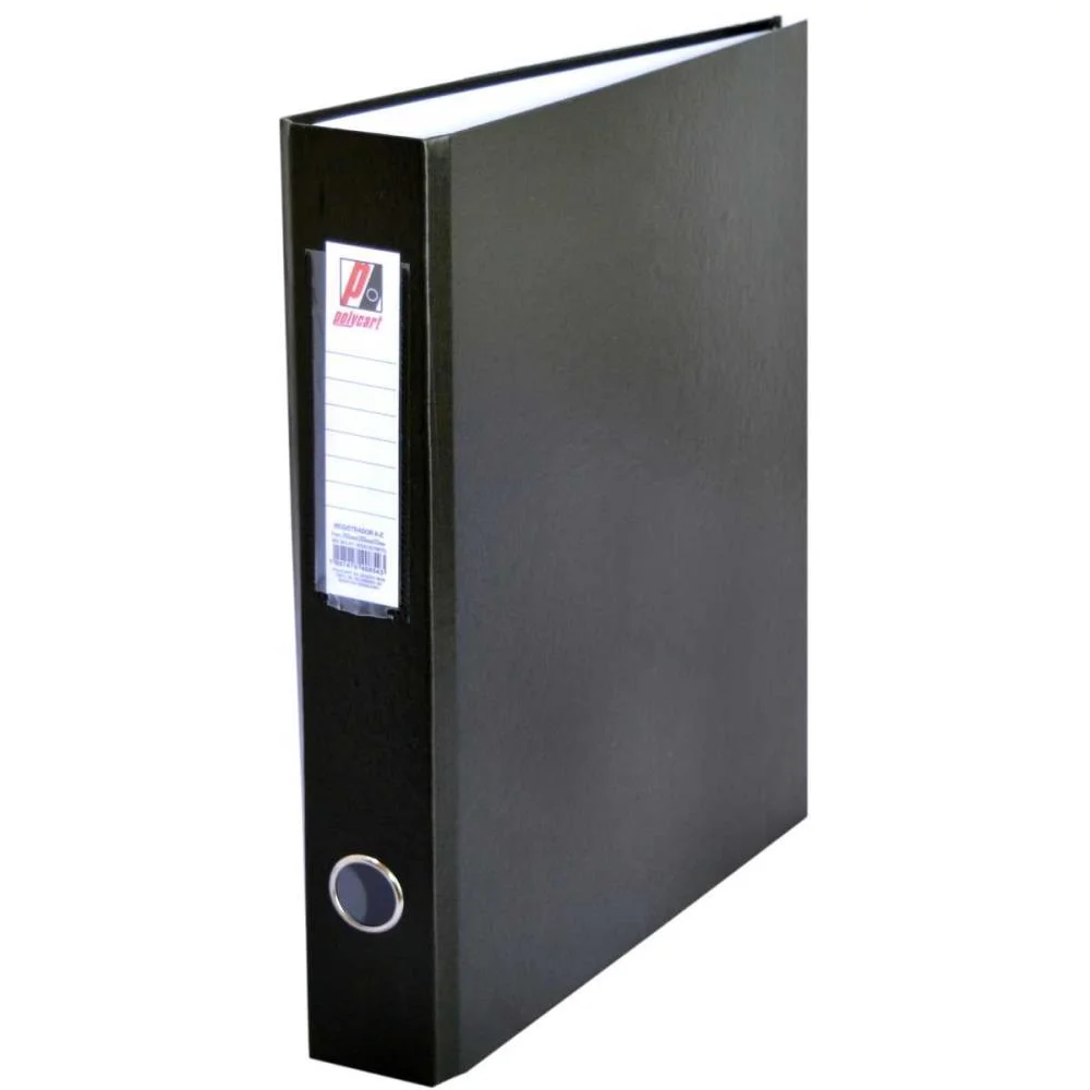 Pasta Registradora Oficio Estreito Preta Polycart Com 4 Unidades