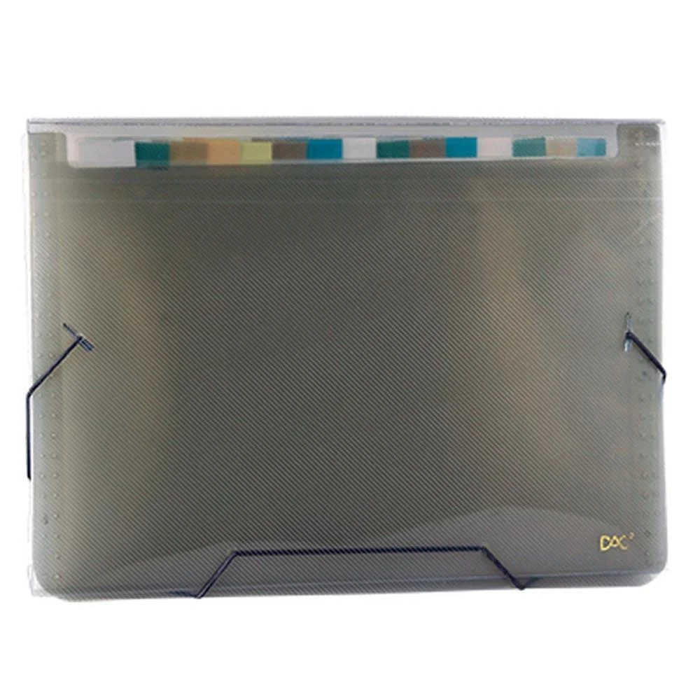 Pasta Sanfonada Plástica A4 12 Divisoes Fume Dac