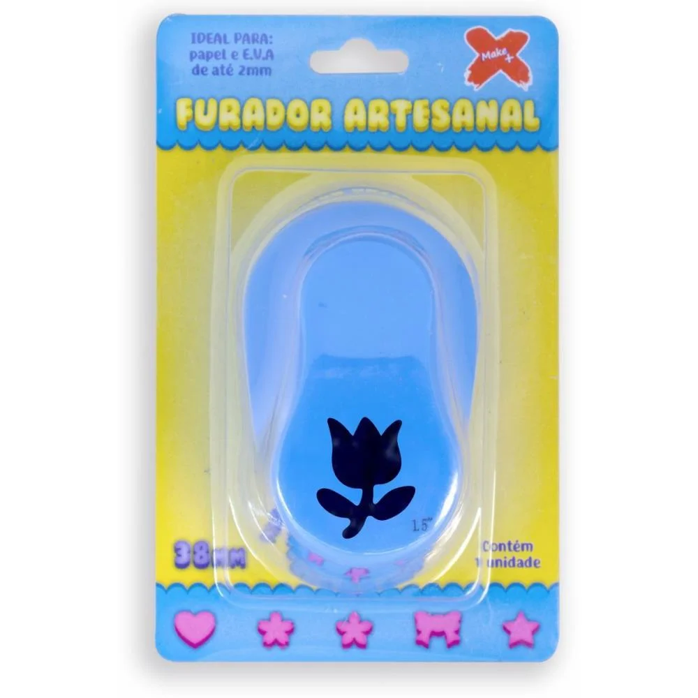 Furador Papel E Eva Gigante Tulipa 38Mm Make+