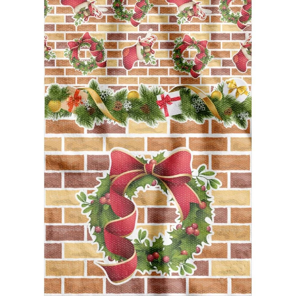Tnt Estampado 1,40M 40G Natal Tijolo Natalino Supper (Rl-25Mts)