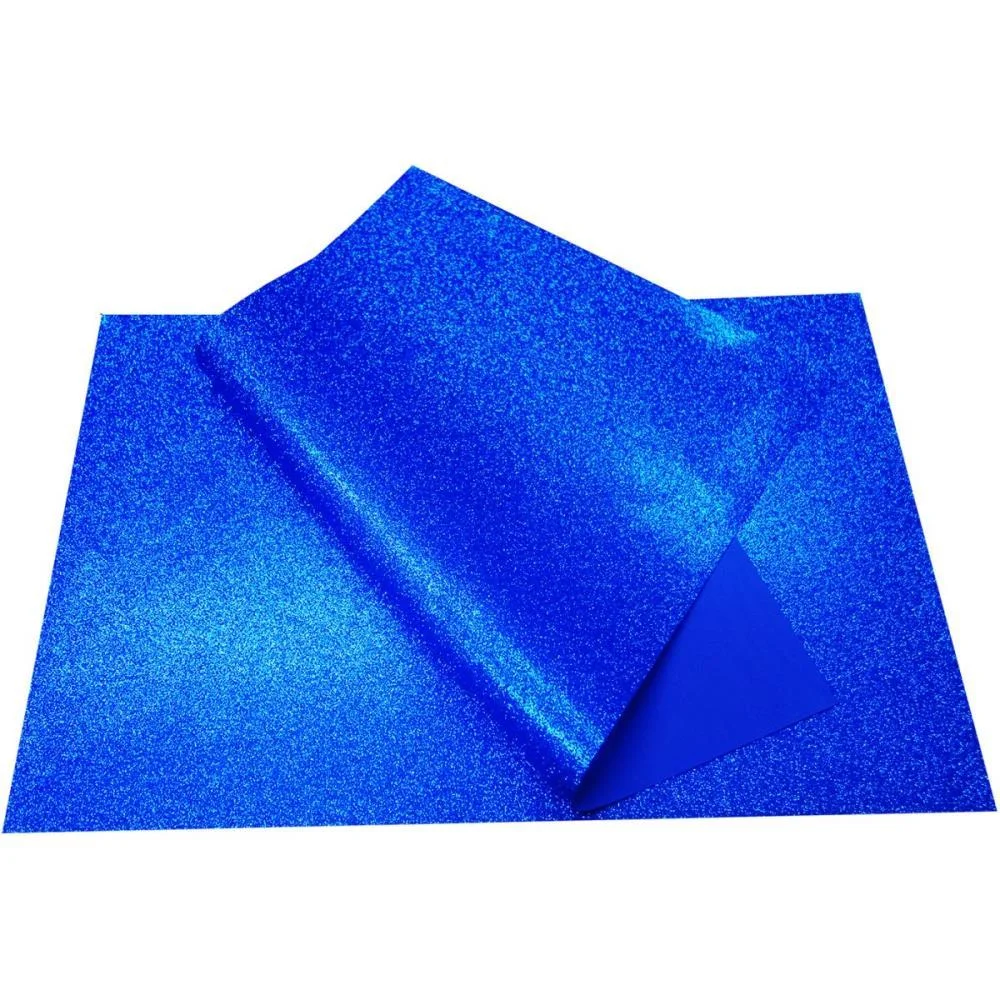 Placa Em Eva 60X40Cm Gliter Azul V.m.p. (Pct.c/05)