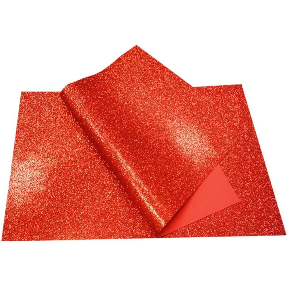 Placa Em Eva 60X40Cm Gliter Vermelho V.m.p. (Pct.c/05)