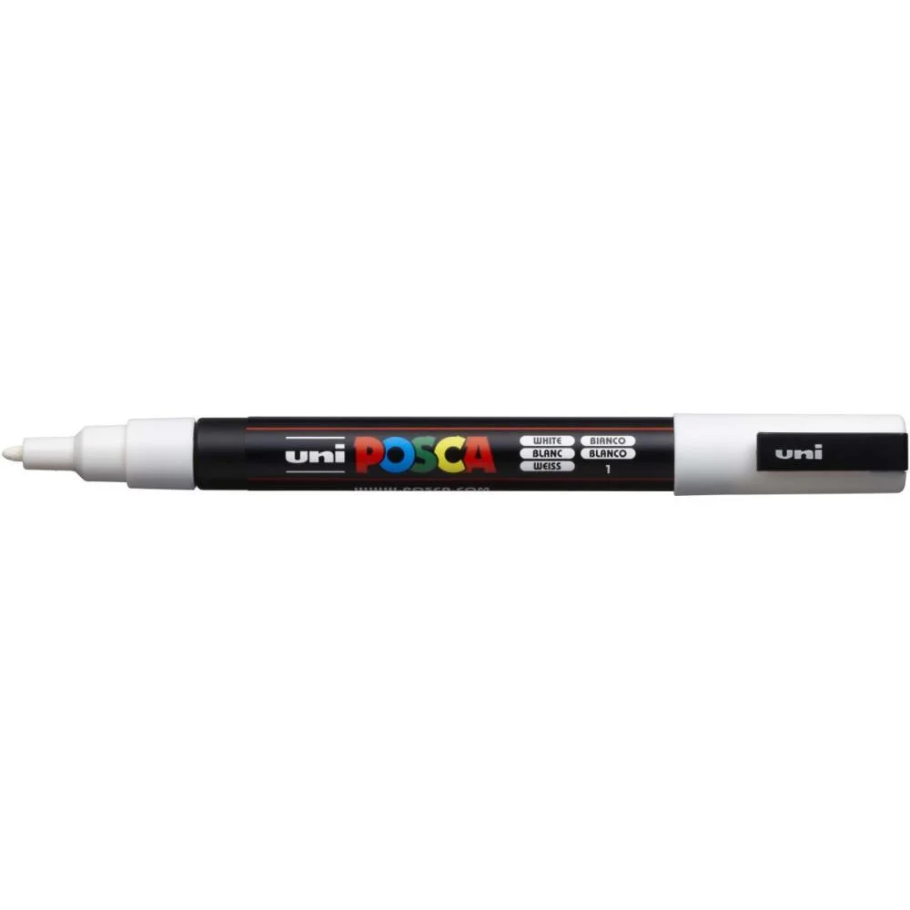 Pincel Marcador Artesanato Posca Pc-3M Fine Line Branco Sertic (Cx.c/06)