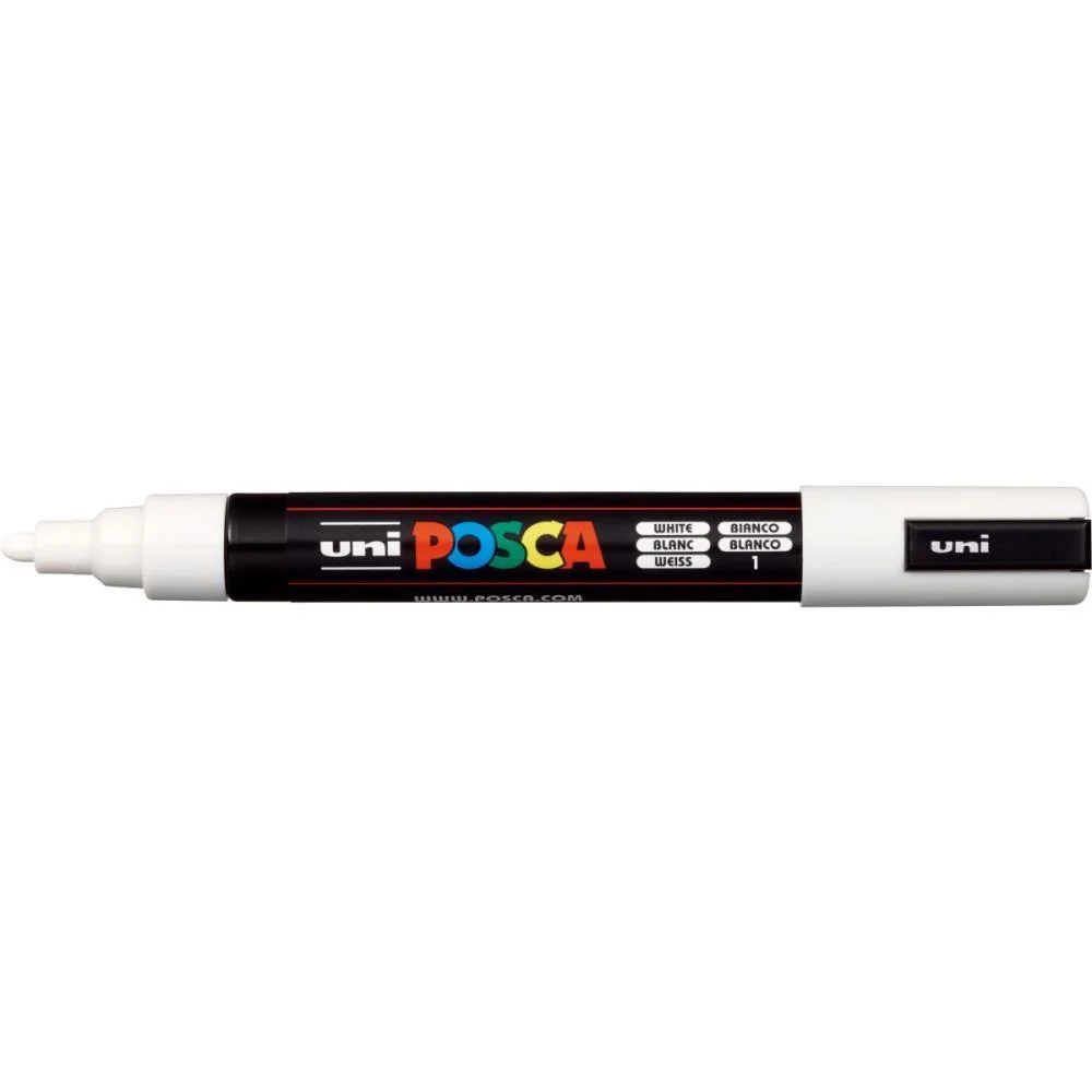 Pincel Marcador Artesanato Posca Pc-5M 2.5Mm Branco Sertic (Cx.c/06)