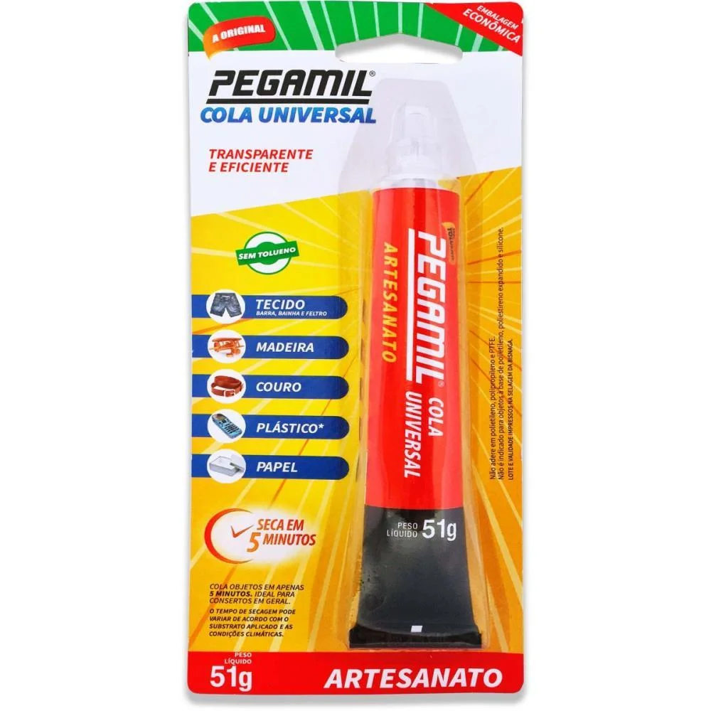Cola Para Artesanato Universal 51G Blister Pegamil