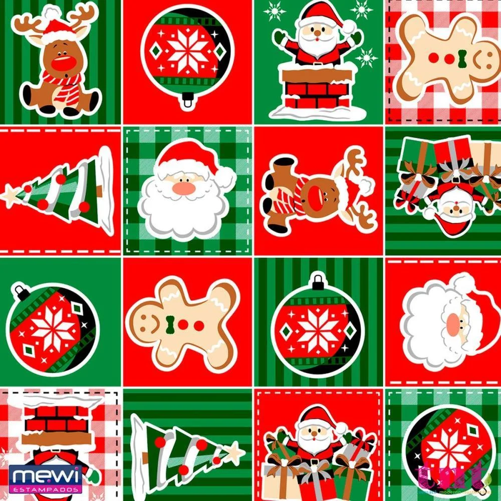 Tnt Estampado 1,40M 40G Natal Animado Mewi (Rl-25Mts)