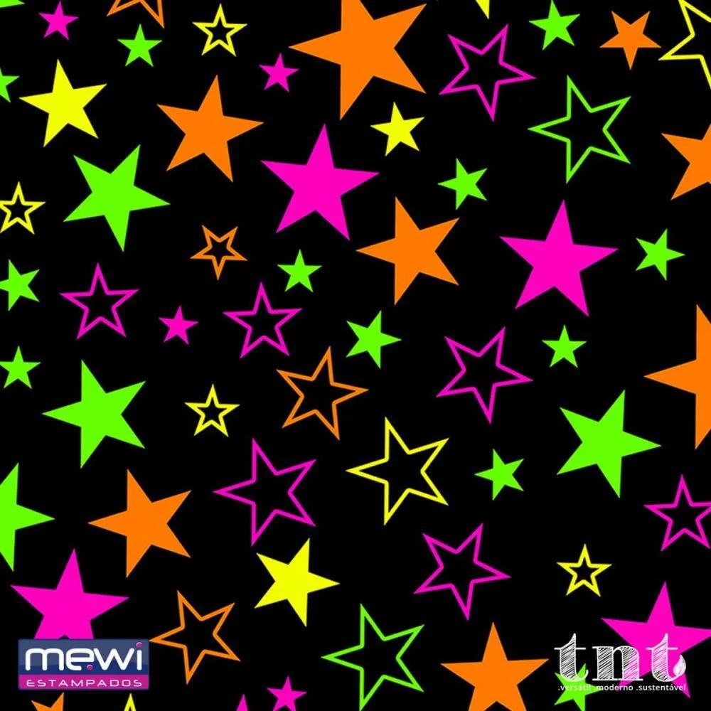 Tnt Estampado 1,40M 40G Especial Estrela Neon Mewi (Rl-25Mts)