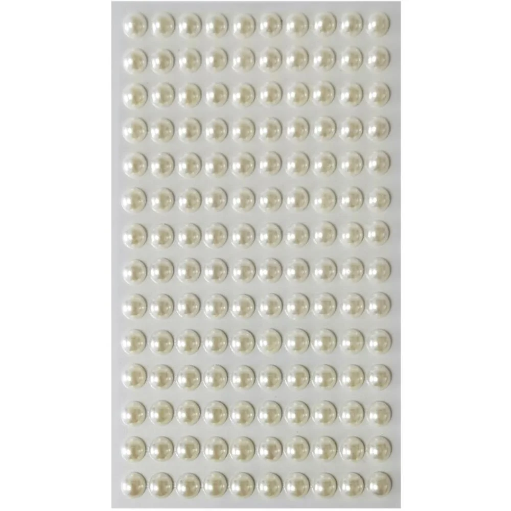 Pedraria 1/2 Perola 8Mm Perola Adesiva Make+ (Pct.c/12)