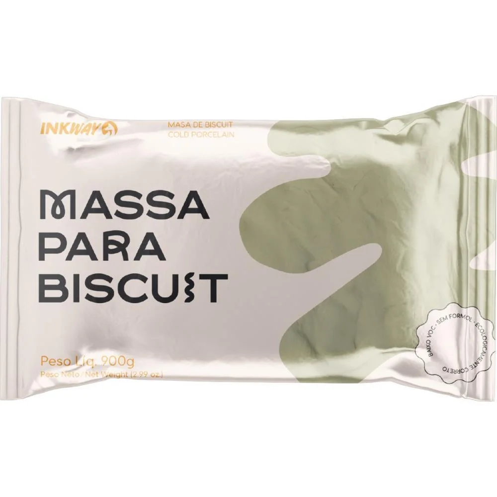 Massa De Porcelana Fria Biscuit 900G Natural Ink Way