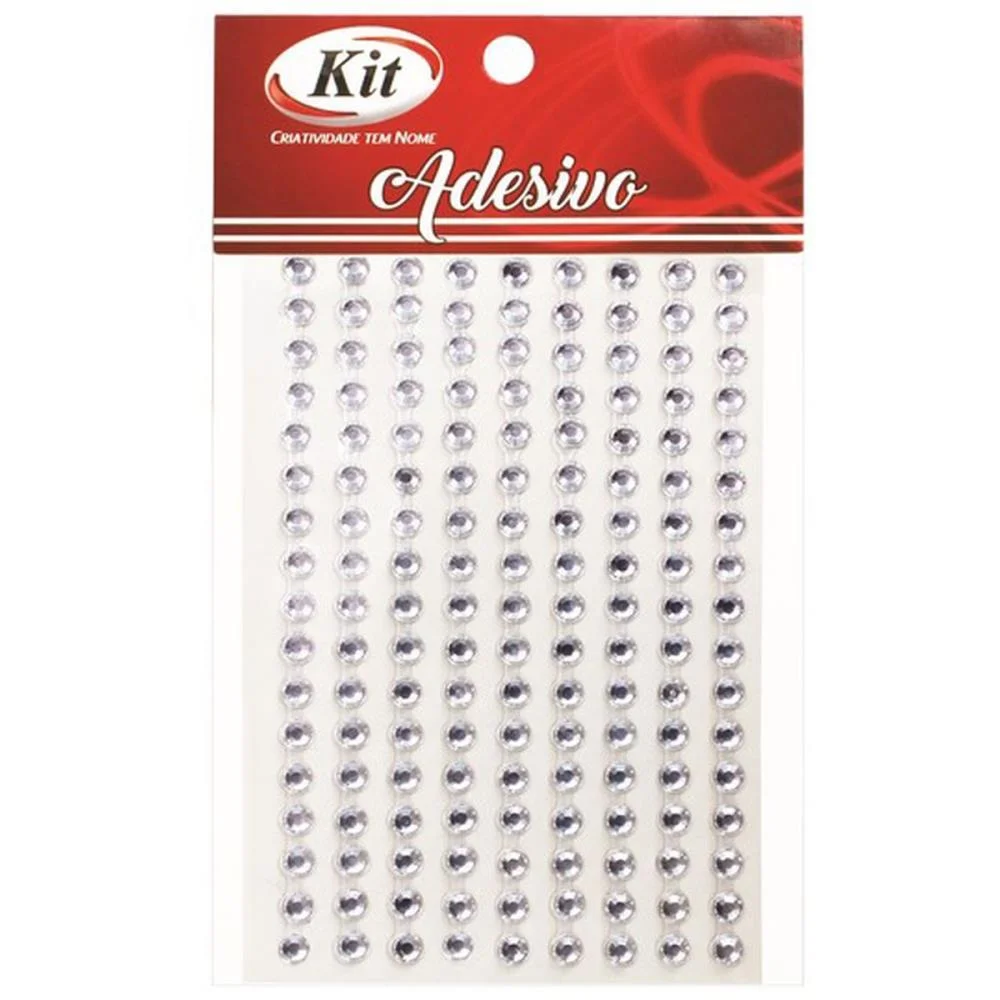 Pedraria Strass 4Mm Adesivo Cristal Kit (Pct.c/20)