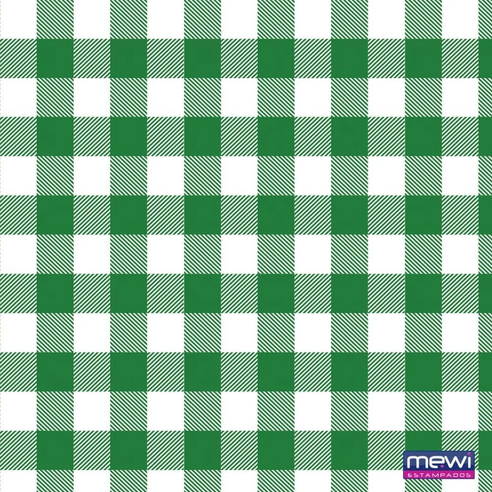 Tnt Estampado 1,40M 40G Xadrez Verde Mewi (Rl-25Mts)