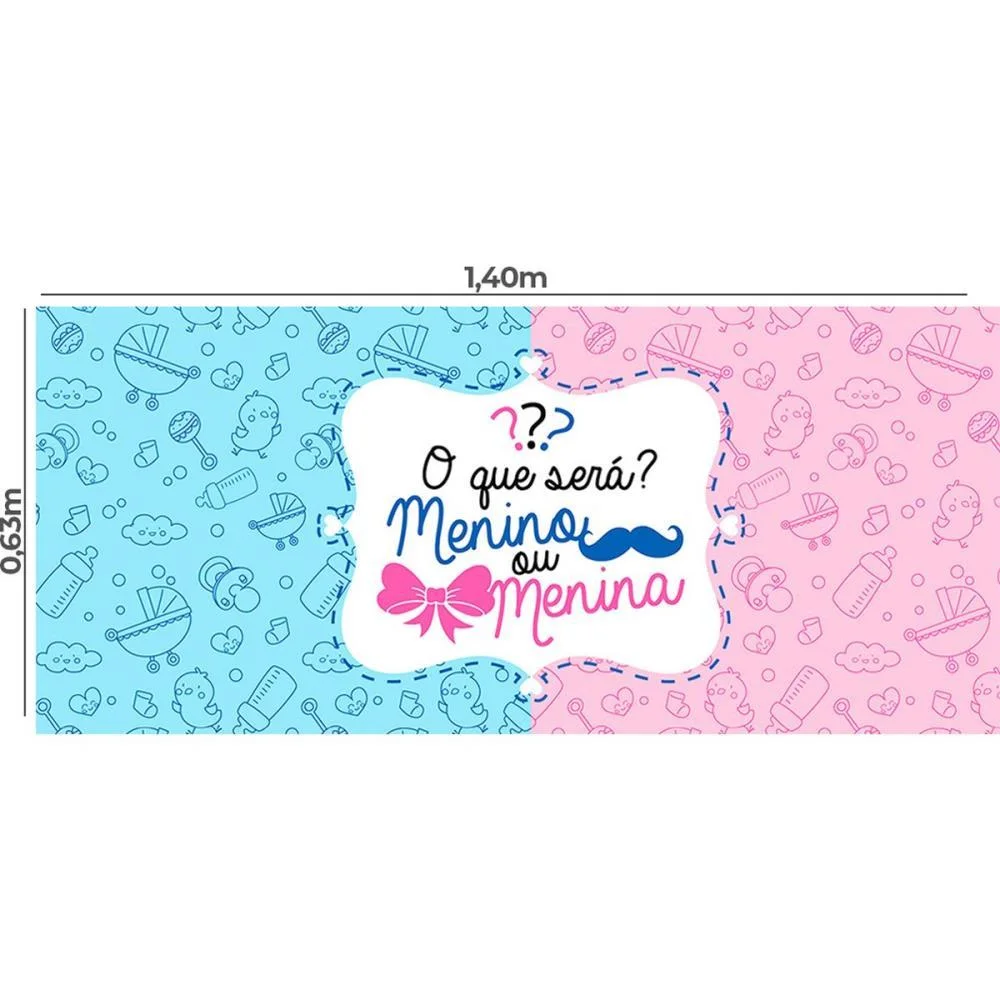 Tnt Estampado 1,40M 40G Painel Cha Revelacao 1,40X0,63 Mewi (Pct.c/25)