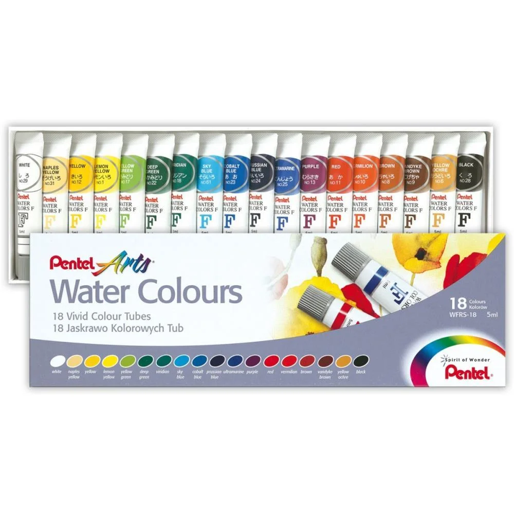 Aquarela Profissional Water Colours 18 Cores Pentel (Estojo)