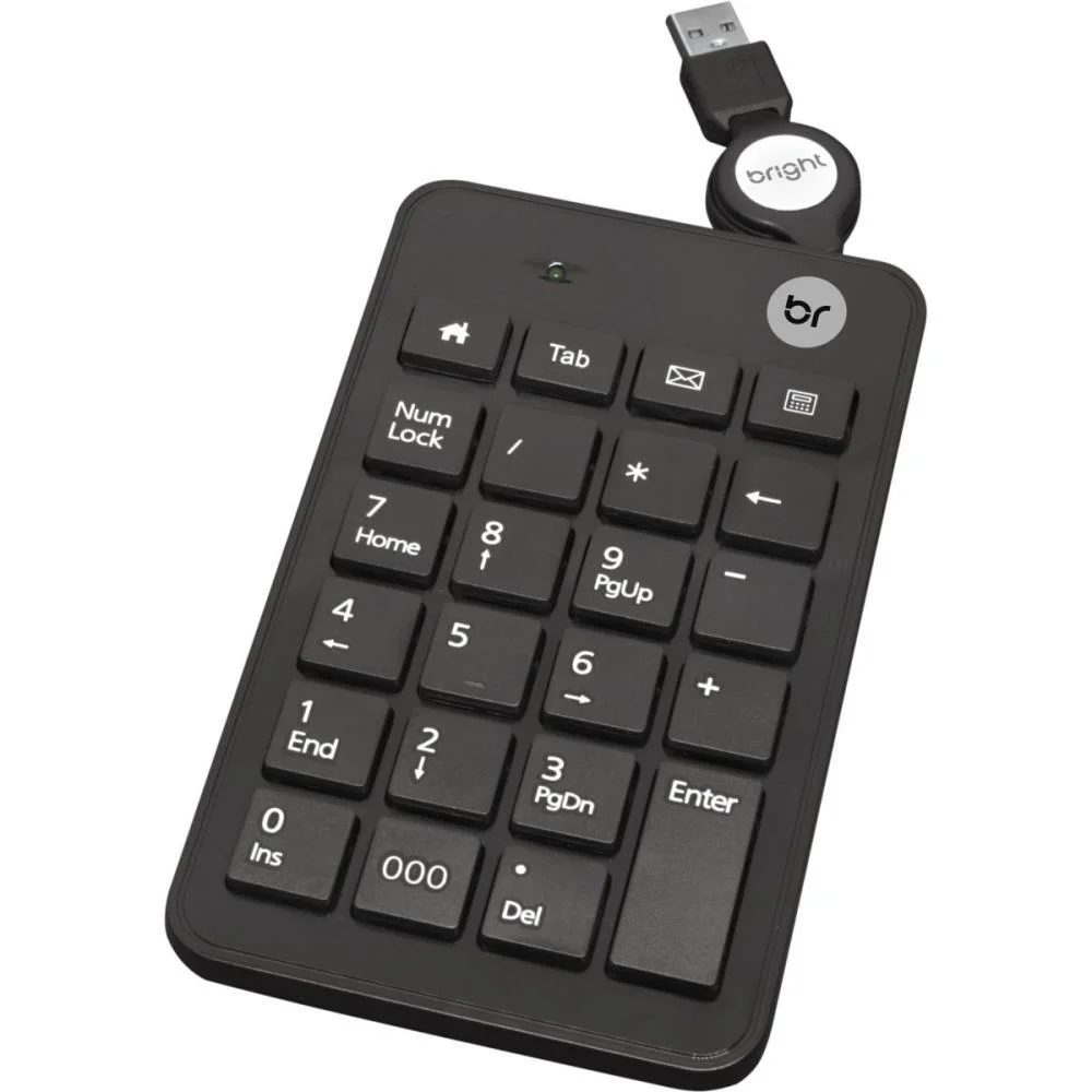 Teclado Usb Numerico Mini 23Tc Pt Bright
