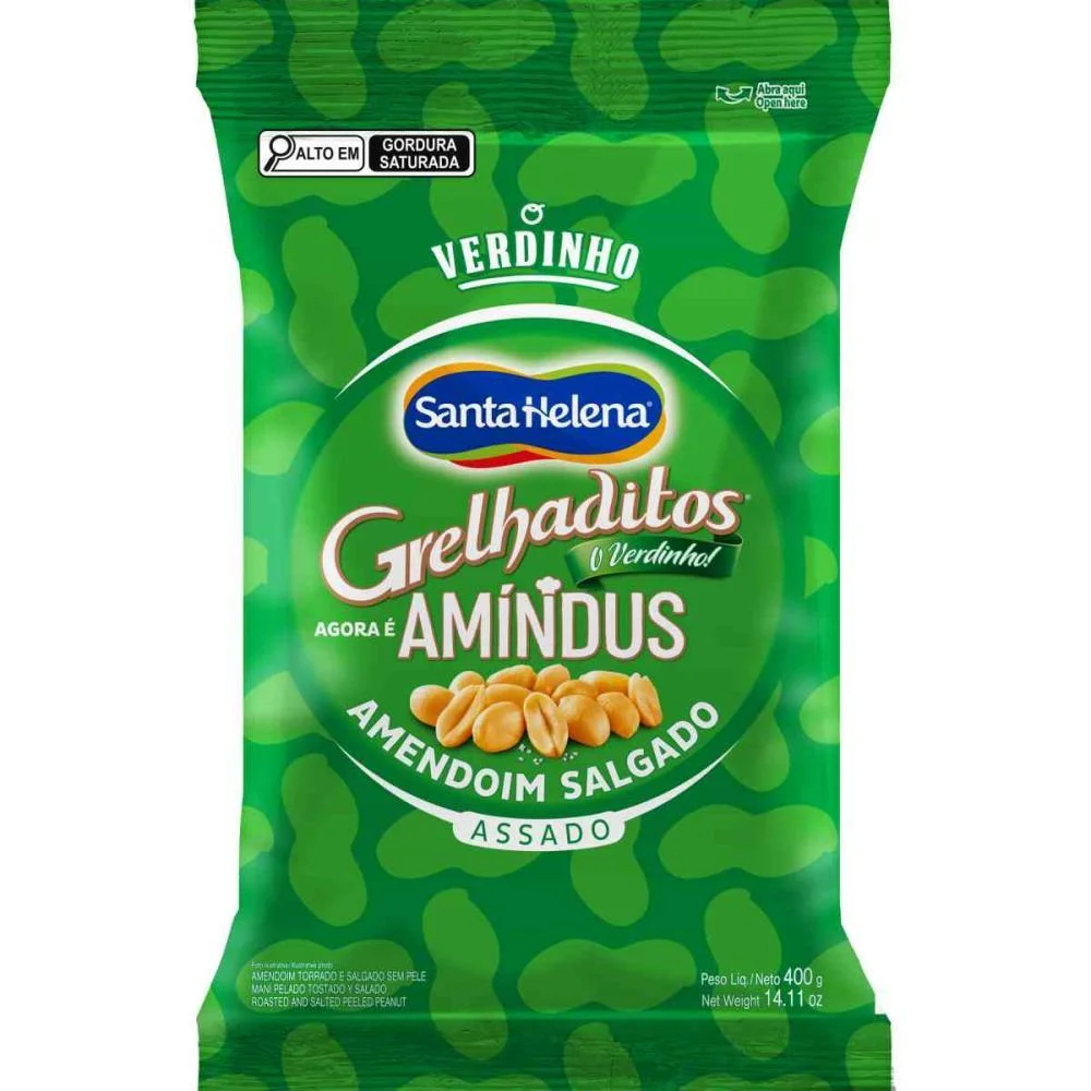 Amendoim Amindus Salgado 400G Santa Helena