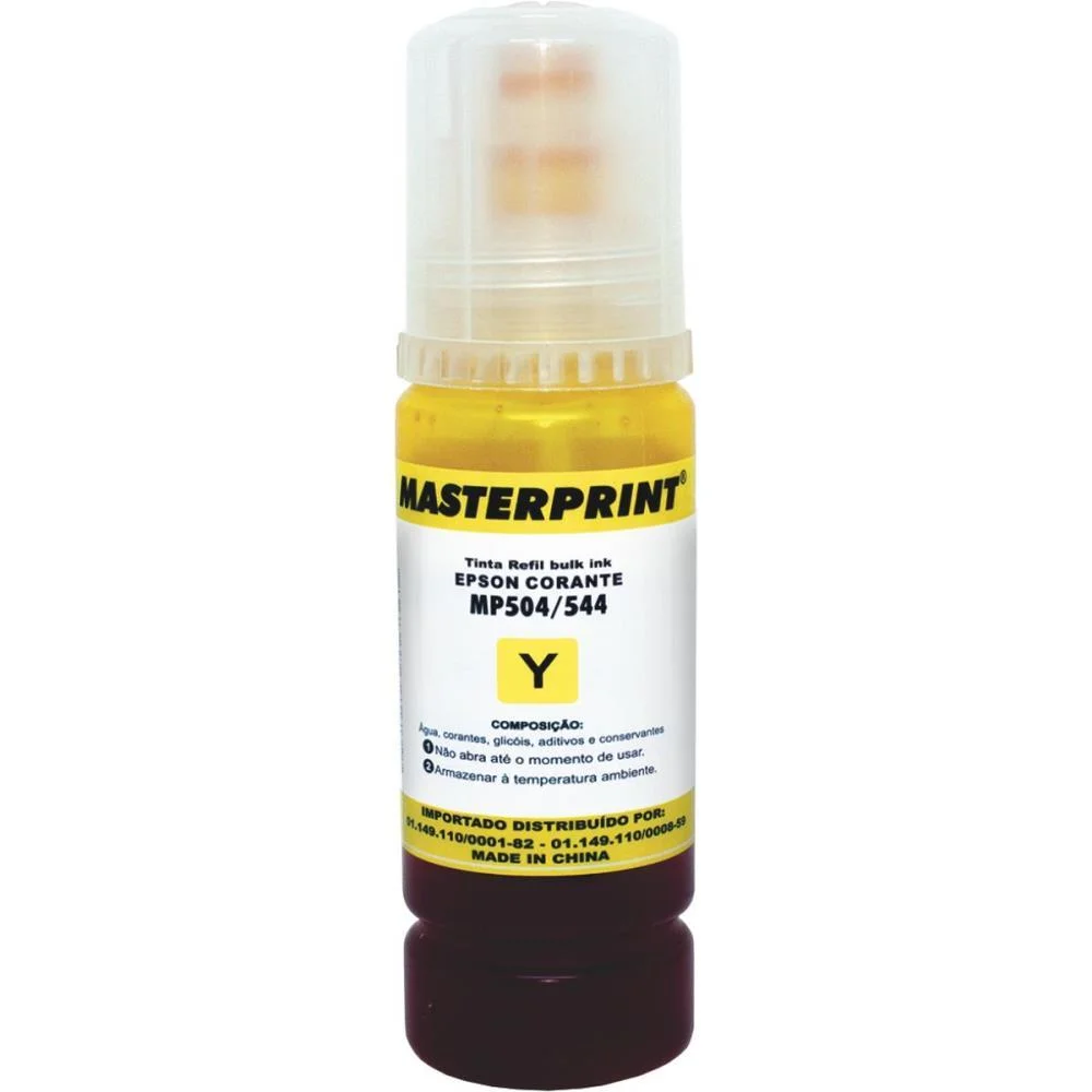 Refil De Tinta Epson Comp. 504/544 Amarelo 70Ml Masterprint