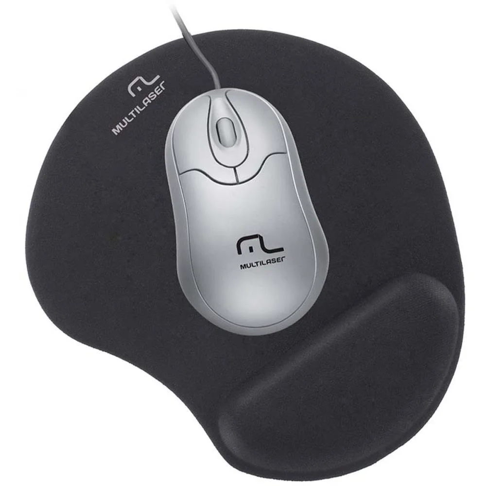 Mouse Pad Gel Grande Preto Multi