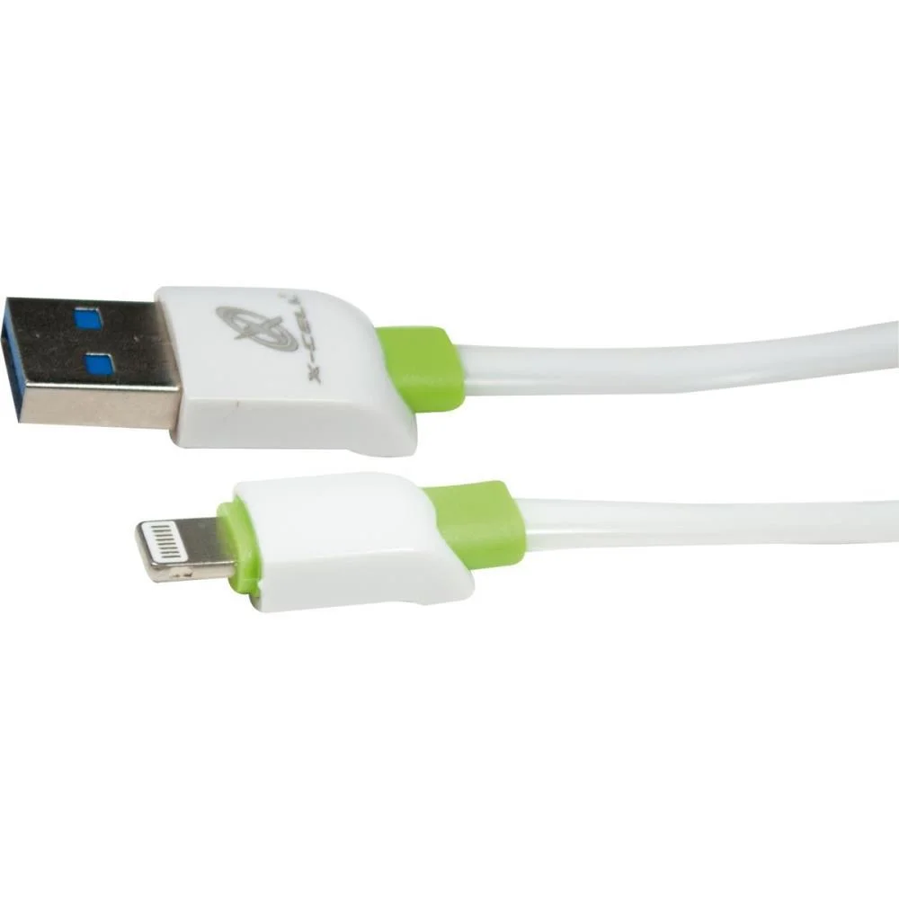 Cabo Usb Flat/Light.8P -3.0A/ 1M Branc0 Flex