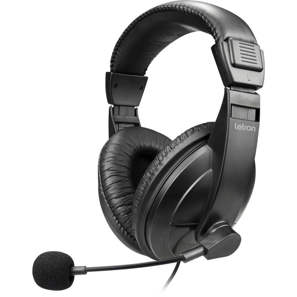 Fone De Ouvido Com Microfone Letron Headset Office Jumbo Pt Leonora