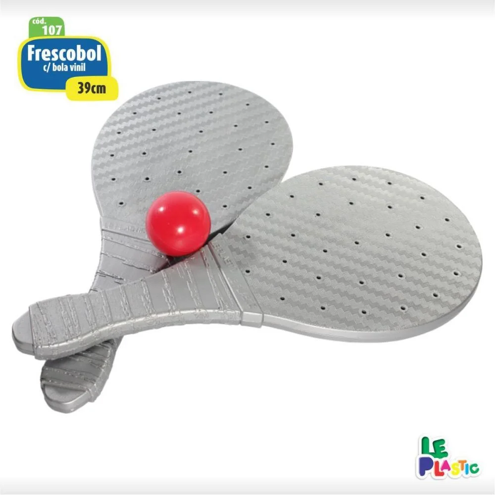 Frescobol Raquete Plastica+Bola Leplastic (Kit)