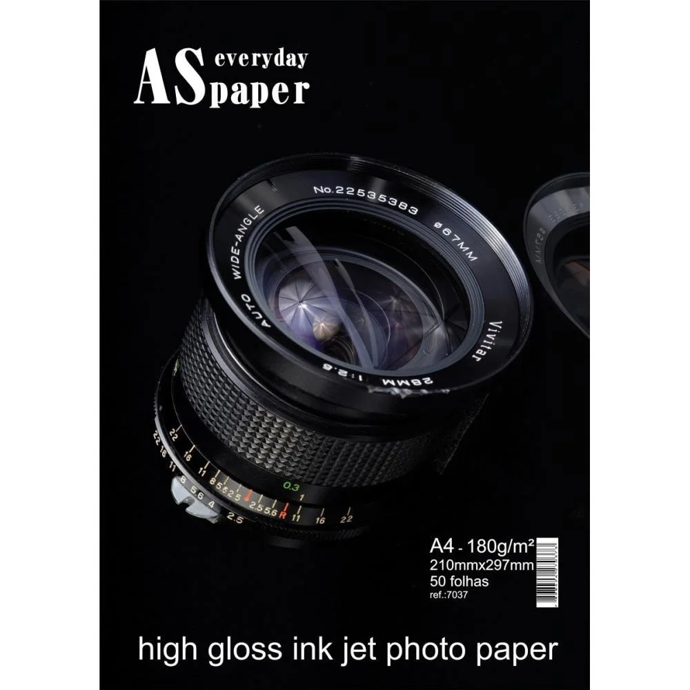 Papel Fotografico Inkjet A4 Gloss Everyday Paper 180G. Usa Folien Com 50 Unidades