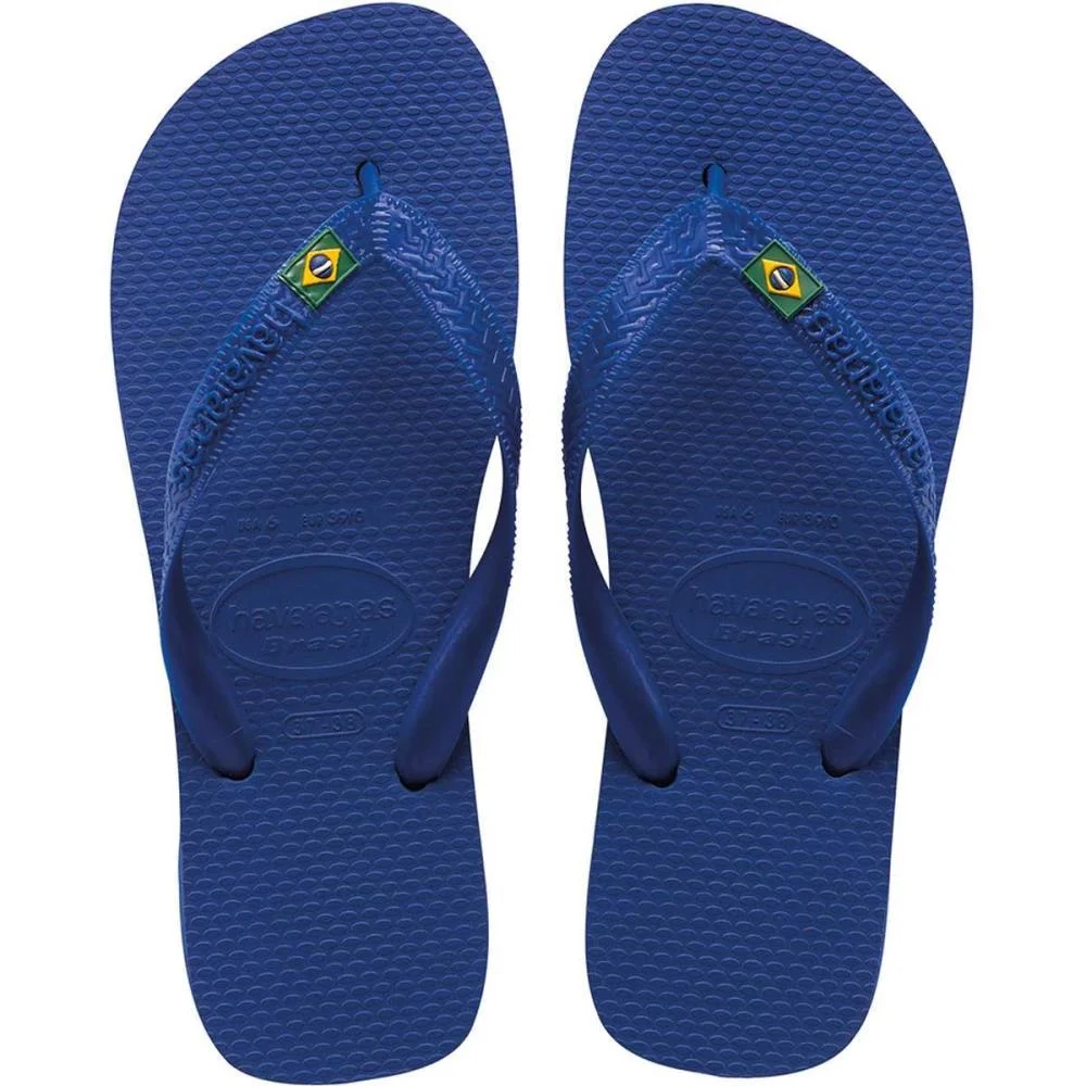 Chinelo Havaianas Unissex Brasil 43/4 Azul Naval Havaianas (Par)